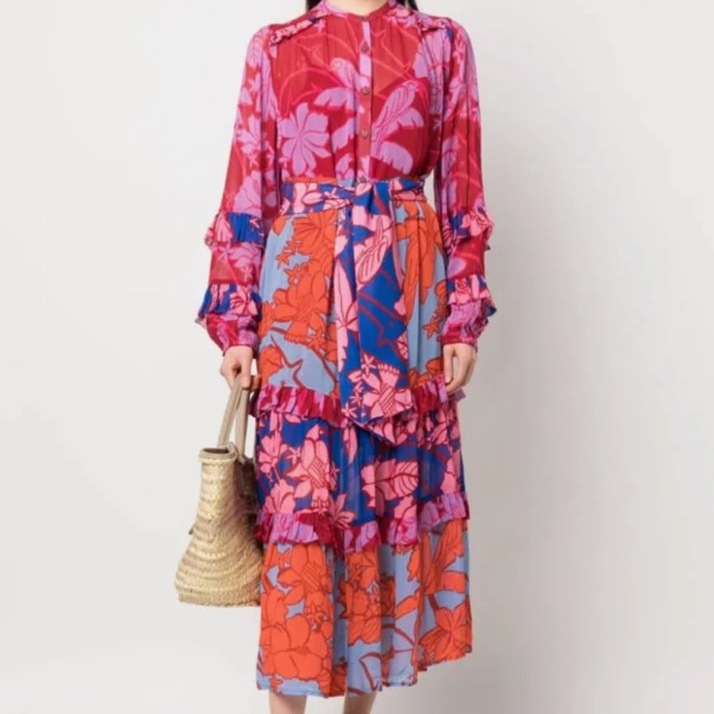 Farm Rio Mixed Living Nature Maxi Dress